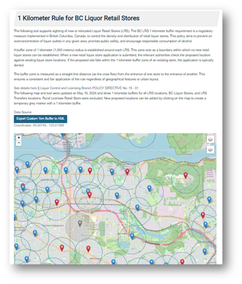 BC LRS Store Locator Tool