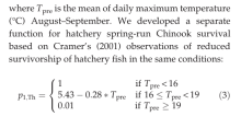 Screenshot of equation used